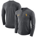 USC Trojans Nike Henley Long Sleeve T-Shirt - Charcoal