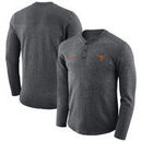 Texas Longhorns Nike Henley Long Sleeve T-Shirt - Charcoal