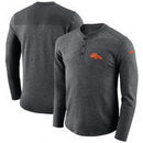 Denver Broncos Nike Seasonal Henley Long Sleeve T-Shirt - Charcoal