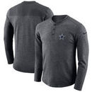Dallas Cowboys Nike Seasonal Henley Long Sleeve T-Shirt - Heathered Charcoal