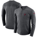 Atlanta Falcons Nike Seasonal Henley Long Sleeve T-Shirt - Charcoal