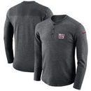 New York Giants Nike Seasonal Henley Long Sleeve T-Shirt - Charcoal