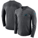 Carolina Panthers Nike Seasonal Henley Long Sleeve T-Shirt - Charcoal