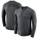 Seattle Seahawks Nike Seasonal Henley Long Sleeve T-Shirt - Charcoal
