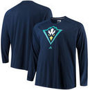 UNC Wilmington Seahawks adidas Logo Ultimate Performance Long Sleeve T-Shirt - Navy