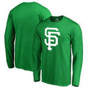 San Francisco Giants Fanatics Branded St. Patrick's Day White Logo Long Sleeve T-Shirt - Kelly Green