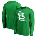 St. Louis Cardinals Fanatics Branded St. Patrick's Day White Logo Long Sleeve T-Shirt - Kelly Green