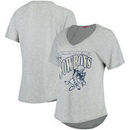 Dallas Cowboys Mitchell & Ness Women's Vintage Logo Tri-Blend V-Neck T-Shirt – Gray