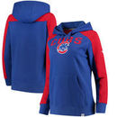 Chicago Cubs Fanatics Branded Women's Iconic Pullover Hoodie - Royal/Red
