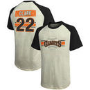 Will Clark San Francisco Giants Majestic Threads Cooperstown Collection Hard Hit Player Name & Number Raglan T-Shirt - Cream/Bla