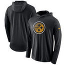 Pittsburgh Steelers Nike Blend Performance Hooded Long Sleeve T-Shirt – Black