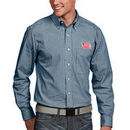 New England Revolution Antigua Associate Woven Button-Down Long Sleeve Shirt - Navy