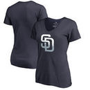 San Diego Padres Fanatics Branded Women's Plus Sizes Gradient Logo T-Shirt - Navy