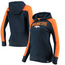 Denver Broncos NFL Pro Line by Fanatics Branded Women's Iconic Fleece Pullover Hoodie – Navy/Orange