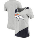 Denver Broncos Nike Women's Performance V-Neck T-Shirt - Heathered Gray