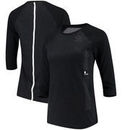 Green Bay Packers Nike Women's Performance Black Pack 3/4 Sleeve Raglan T-Shirt – Black