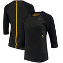 Pittsburgh Steelers Nike Women's Performance Black Pack 3/4 Sleeve Raglan T-Shirt – Black