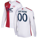 New England Revolution adidas 2017 Secondary Authentic Long Sleeve Custom Jersey- Red/White