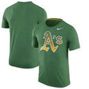 Oakland Athletics Nike Tri-Blend T-Shirt - Heathered Green
