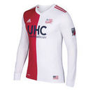 New England Revolution adidas 2017 Secondary Authentic Long Sleeve Jersey- Red/White