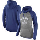New York Mets Nike Women's All-Time Therma Performance Pullover Hoodie - Dark Gray