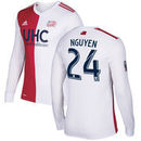 Lee Nguyen New England Revolution adidas 2017 Secondary Authentic Long Sleeve Jersey - Red/White