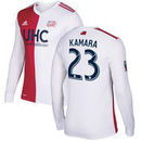 Kei Kamara New England Revolution adidas 2017 Secondary Authentic Long Sleeve Jersey - Red/White