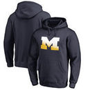 Michigan Wolverines Fanatics Branded Gradient Logo Pullover Hoodie - Navy