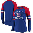 New York Giants NFL Pro Line by Fanatics Branded Women's Iconic Long Sleeve T-Shirt - Royal/Red