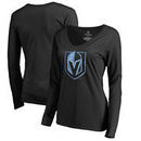 Vegas Golden Knights Fanatics Branded Women's Pond Hockey Long Sleeve T-Shirt - Black