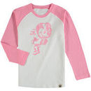Ohio State Buckeyes Wes & Willy Girls Youth Raglan Long Sleeve T-Shirt - White/Pink