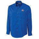 Georgia Southern Eagles Cutter & Buck Big & Tall Epic Easy Care Fine Twill Long Sleeve Button-Down Shirt - Blue