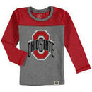 Ohio State Buckeyes Wes & Willy Girls Toddler Slub Blend Long Sleeve Jersey T-Shirt - Heathered Crimson