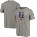 New York Mets Fanatics Branded Team Tri-Blend T-Shirt - Heathered Gray