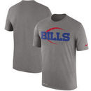 Buffalo Bills Nike Legend Icon Logo Performance T-Shirt - Heather Gray