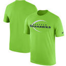 Seattle Seahawks Nike Legend Icon Logo Performance T-Shirt - Neon Green