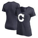 Cleveland Indians Fanatics Branded Women's Plus Size Cooperstown Collection Forbes V-Neck T-Shirt - Navy