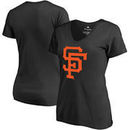 San Francisco Giants Fanatics Branded Women's Plus Size Cooperstown Collection Forbes V-Neck T-Shirt - Black