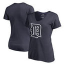 Detroit Tigers Fanatics Branded Women's Cooperstown Collection Forbes V-Neck T-Shirt - Navy