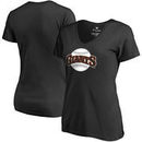 San Francisco Giants Fanatics Branded Women's Plus Size Cooperstown Collection Huntington V-Neck T-Shirt - Black