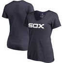 Chicago White Sox Fanatics Branded Women's Plus Size Cooperstown Collection Wahconah V-Neck T-Shirt - Navy