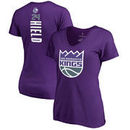 Buddy Hield Sacramento Kings Fanatics Branded Women's Backer V-Neck T-Shirt - Purple