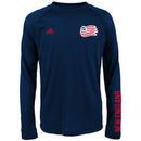 New England Revolution adidas Youth Performance Armed Long Sleeve climalite T-Shirt - Navy
