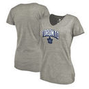 Toronto Maple Leafs Fanatics Branded Women's ThreeDee Tri-Blend T-Shirt - Ash