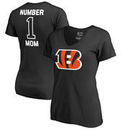Cincinnati Bengals NFL Pro Line by Fanatics Branded Women's Plus Sizes Number One Mom T-Shirt - Black
