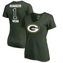 Green Bay Packers NFL Pro Line by Fanatics Branded Women's Plus Sizes Number One Mom T-Shirt - Green
