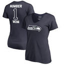 Seattle Seahawks NFL Pro Line by Fanatics Branded Women's Plus Sizes Number One Mom T-Shirt - Navy