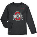 Ohio State Buckeyes Nike Youth Legend Logo Long Sleeve Performance T-Shirt - Heathered Gray