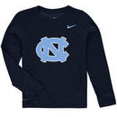 North Carolina Tar Heels Nike Youth Legend Logo Long Sleeve Performance T-Shirt - Heathered Navy