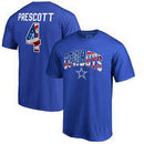 Dak Prescott Dallas Cowboys NFL Pro Line by Fanatics Branded Banner Wave Name & Number T-Shirt - Royal